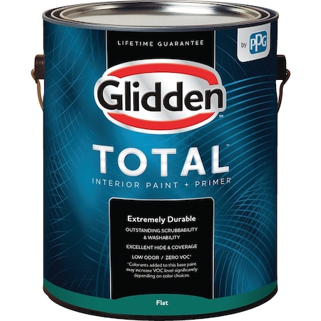 Glidden Total Interior Paint + Primer Flat Midtone Base 1 Gallon GLTIN10MB/01