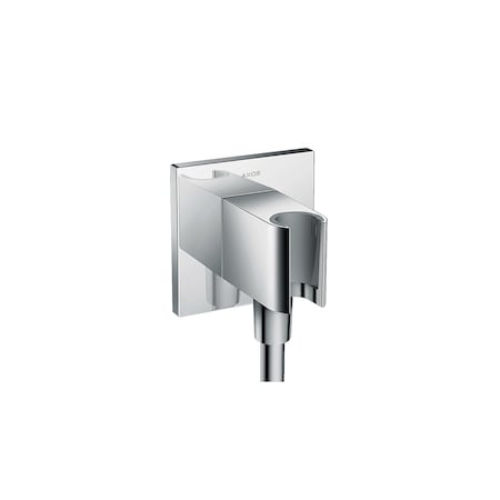 Axor ShowerSolutions Wall Outlet with Handshower Holder, Square in Chrome 36734001