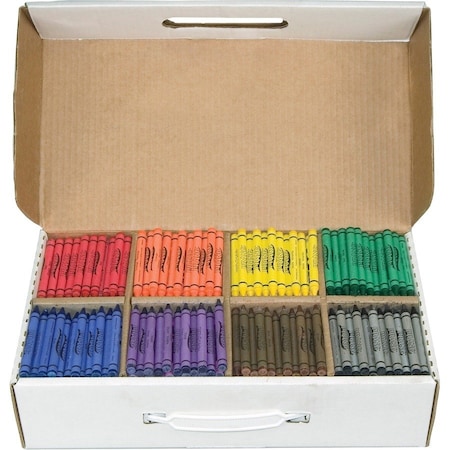 Prang Crayons Made w/Soy, 100 Each of 8 Colors, PK800 32350