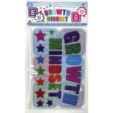 Smart Poly Mini Bulletin Board Set Growth Mindset 41 ct
