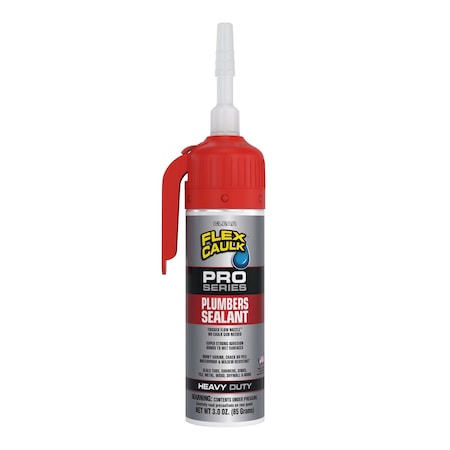 Flex Seal Flex Caulk Pro Series Plumbers Sealant, Clear PLB680CLR100