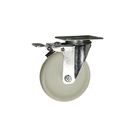 Service Caster 5 Inch Nylon Wheel Swivel Top Plate Caster with Total Lock Brake SCC-TTL20S514-NYS