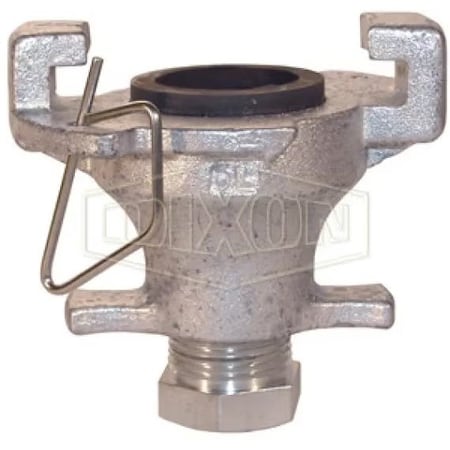 Dixon Surelock Medium Head Blank End with 1 in NPT Pipe Plug, 1-1/2 to 2 in, Iron, Domestic SL01