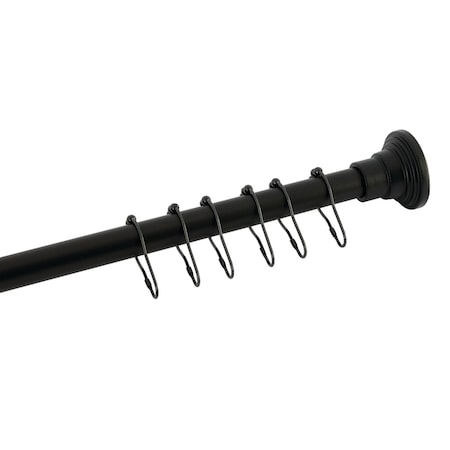 Kingston Brass 38"-60" Stainless Steel Adjustable Shower Curtain Rod with Rings, Oil Rubbed Bronze SCC2815