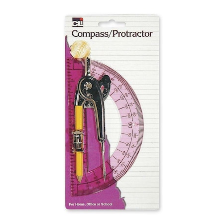 Charles Leonard Ball Bearing Compass and 6 Inch Protractor Combo Set, PK12 80960
