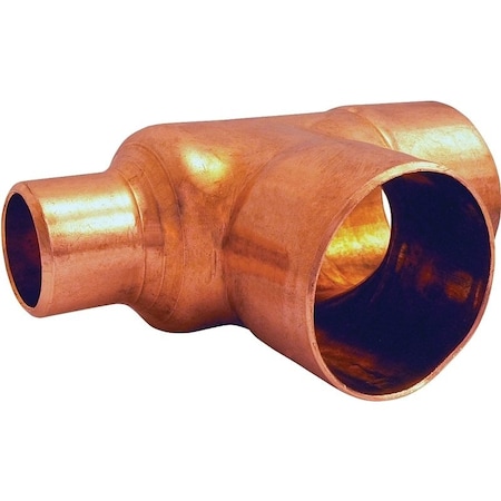 Epc Elkhart Products 111R Series Reducing Pipe Tee, 3/4 x 1/2 x 3/4 in, Sweat, Copper 32790