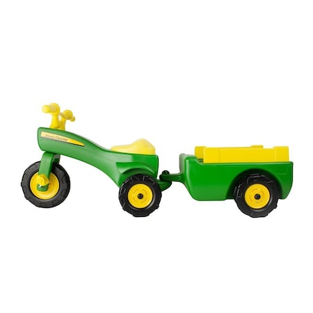 John Deere Ride-On Trike with Cart, 18 months and Up, Plastic, Internal Light and Music 46088