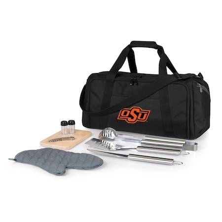 Picnic Time Family Of Brands NCAA Oklahoma State Cowboys BBQ Kit Grill Set & Cooler, BBQ Accessories 757-06-175-464-0