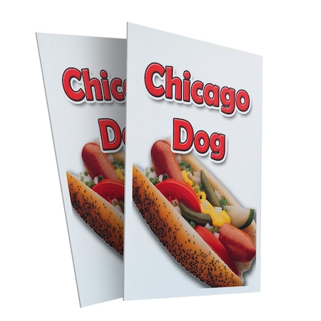 Signmission Chicago Dog, Plastic Signs Only 24 Inch x 36 Inch, Corrugated Plastic, 2PK CSB-2436-2PACK-Chicago Dog