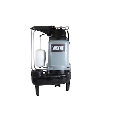 Wayne 1/2 HP 9000 gph Cast Iron Vertical Float Switch Sewage Pump WCS50V