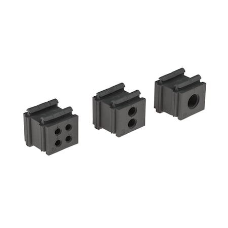Detas SPP 2x7B Insert w/ Two Holes, accepts 7 mm cable, Black 1731020414