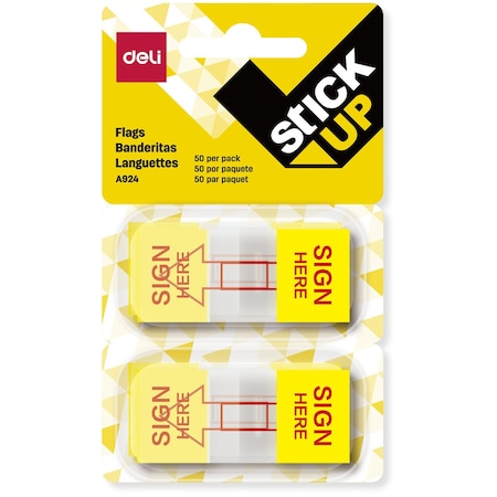 Deli Page Flags, Transparent Write-On Tabs, 2 Dispensers (50 Each), 2PK EA924