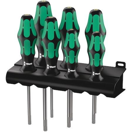 Wera 367/7 TORX HF Kraftform Plus Screwdriver set with holding function and rack, 7 pieces 5223161001