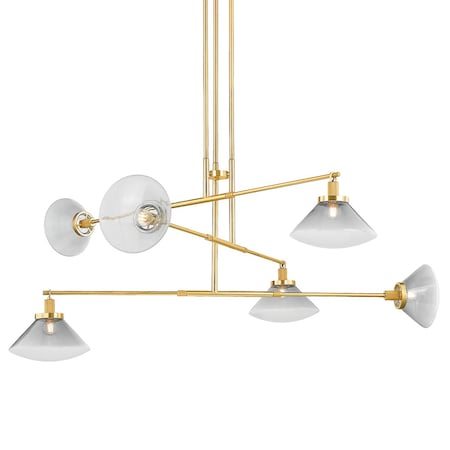 Hudson Valley Lighting Mendon 6 Light Chandelier 58 In. Aged Brass 1936-AGB