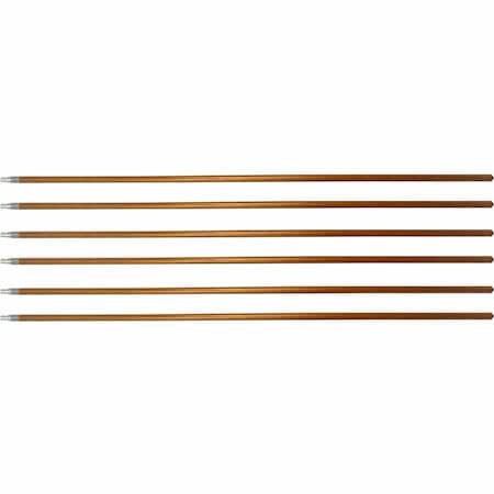 Genuine Joe Wood Handle with Threaded Metal Tip, 6PK GJO37061CT