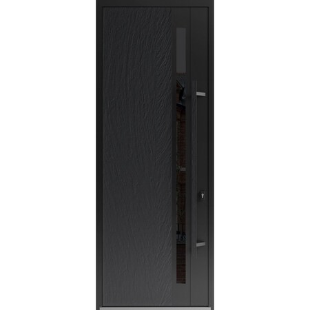 Vdomdoors Steel Door Dekton 0163 Ardesia Nero 96”/ Entry Door Painted W36xH96 Left hand Inswing DEKTON0163EXD-ARD-W36xH96-LH-I