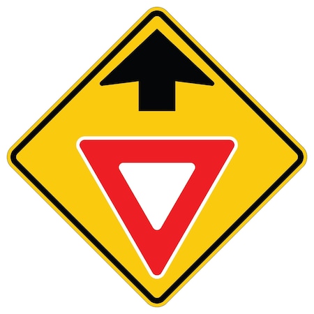 Sign Solutions Usa Traffic Sign, 18 in Width, Aluminum Sign, Diamond DUS10WZO1818W3-2