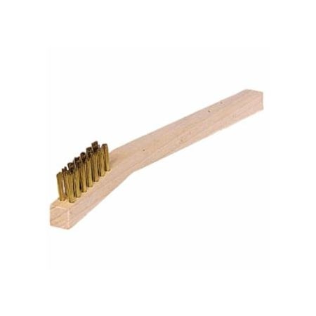 Weiler Small Hand Scratch Brushes, 7 1/2 in, Straight Brass Wire, Wood Handle, 36PK 804-44810