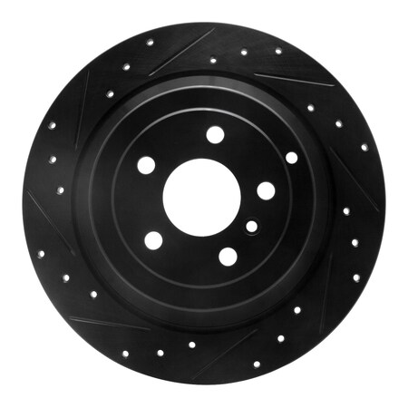 Dynamic Friction Co DFC Brake Rotor - Drilled and Slotted - Black 633-63129L