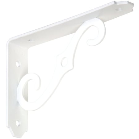 National Hardware 5'' D. x 3-1/2'' H. Antique White Steel Ornamental Shelf Bracket/Plant Hanger N229-385