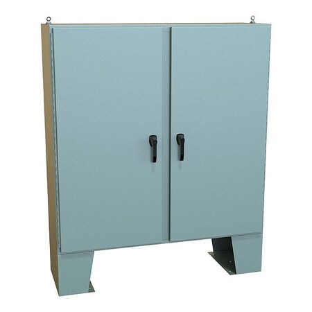 Hammond Handle Electrical Enclosure, 60 in H, 19 in D, 60 in W, 12, 13, 3R, 4, Steel HN4FM606018