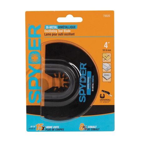 Spyder 4-Inch Bi-Metal Half Moon General Purpose Oscillating Blade 70020