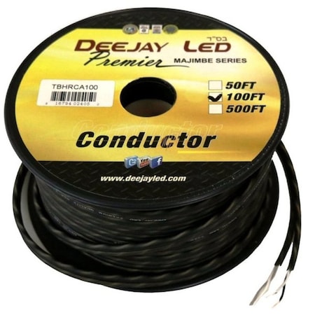 Deejay Led 100 Feet of Raw Twisted Pair RCA Signal Cable TBHRCA100