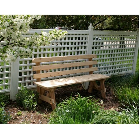 Betterbeds Cedar 6 ft. Backed Bench BE2543503