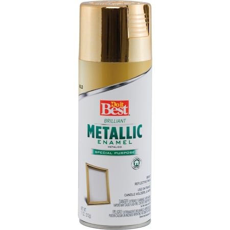 Do It Best 11 Oz. Metallic Satin Enamel Spray Paint Gold 203296D
