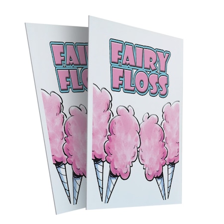 Signmission Fairy Floss, Plastic Signs Only 24 Inch x 36 Inch, Corrugated Plastic, 2PK CSB-2436-2PACK-Fairy Floss
