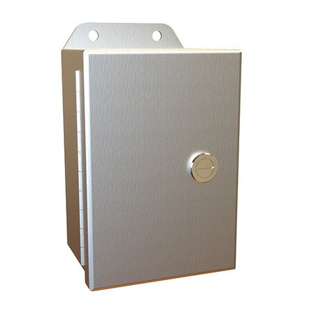 Hammond Latches Electrical Enclosure, 6 in H, 3 in D, 4 in W, 12, 13, 3R, 4, 4X, Aluminum EJ643AL