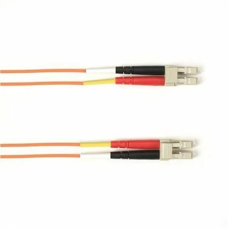 Black Box OM4 50/125 Multimode Fiber Optic Patch Cable - OFNR PVC, LC to LC, Orange, 1-m 3.2-ft., GSA, FOCMRM4-001M-LCLC-OR