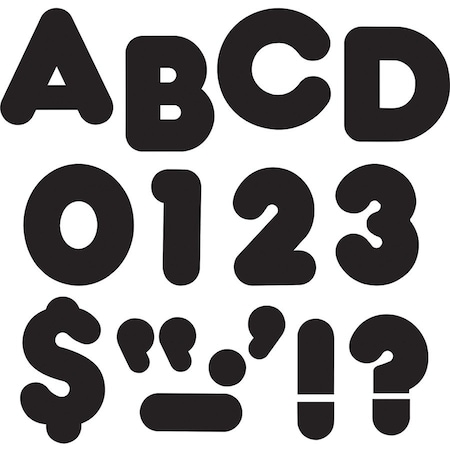 Trend Enterprises Trend 2 Casual Uppercase Ready Letters, Black, 1 Set T433