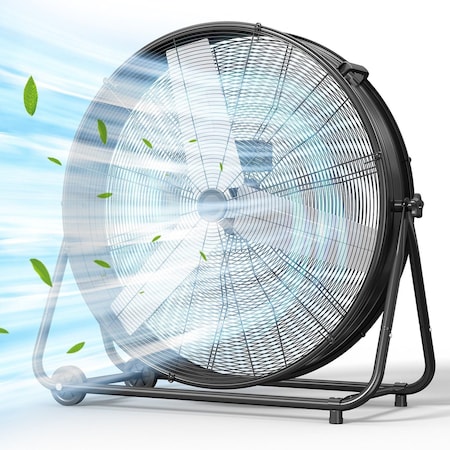 Edendirect 36 in. 3 Speeds Industrial Drum Fan, 18000 CFM, 360 Deg Tilt ZRFT-36