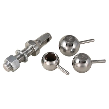 Trimax Interchangeable Hitch Ball Set with 1-7/8in, 2in, and 2-5/16in Balls TMB335