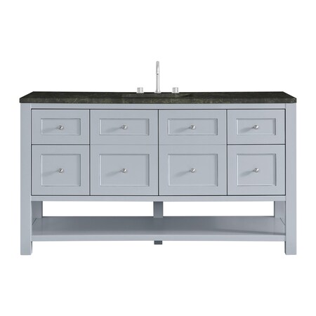 James Martin Vanities Breckenridge 60" Single Vanity, Serenity Blue, w/ 3 CM Phantome Eclos Top 330-V60S-SRB-3PHT