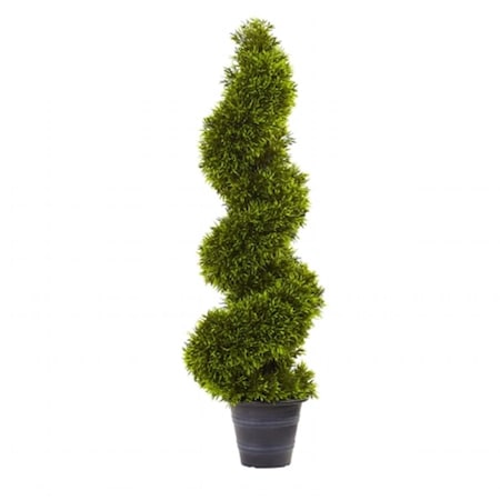 Dare2Decor 3 ft. Grass Spiral Topiary With Deco Planter DA416470
