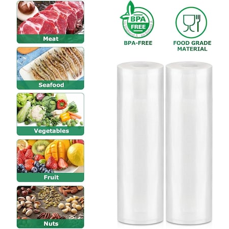 Foodsaver Vacuum Sealer Bags 11in x 20ft Rolls Food Storage Saver Bpa Free Heavy Duty Commercial Grade VB3207