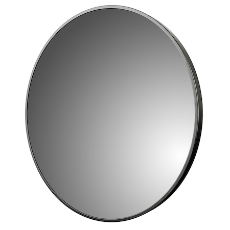 Craft And Main Round Mirror, Framed, 32x32in, Aluminum AM3232-BB