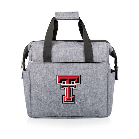Picnic Time Family Of Brands NCAA Texas Tech Red Raiders On The Go Lunch Bag Cooler - Soft Cooler Lunch Box, Heathered Gray 510-00-105-574-0