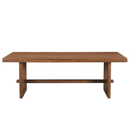 Homeroots 86" Brown Wood Trestle Base Dining Table 565242