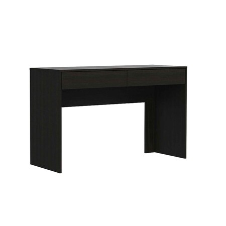 Homeroots 47" Black Computer Desk with Two Drawers 403833