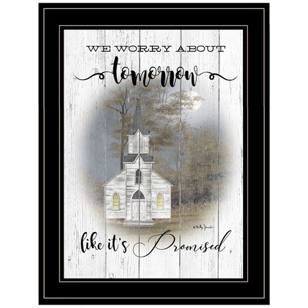 Homeroots Tomorrow 2 Black Framed Print Wall Art 406389