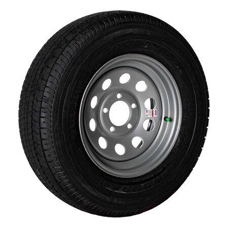 Lippert ST205/75R14 LRD GOODYEAR RADIAL TIRE ON 14X5.5 5-4.5 ALUM WHEEL (SLV LYNX) 2020328911