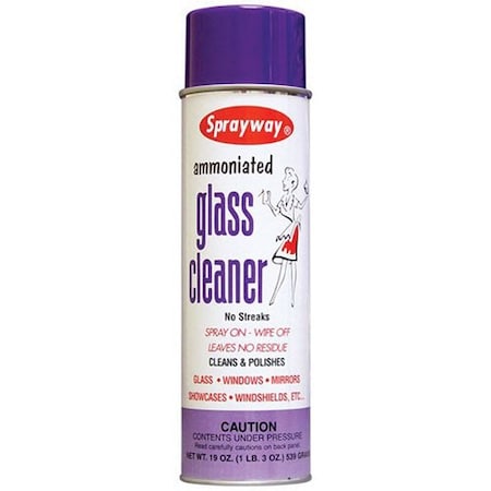 Sprayway Glass Cleaner, 20 oz Can, Clear, Spray Aerosol SW043