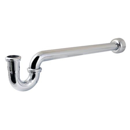Kingston Brass 1-1/2 in. P-Trap with Box Flange, 24 in. Length, 18 Gauge, Polished Chrome CC9121