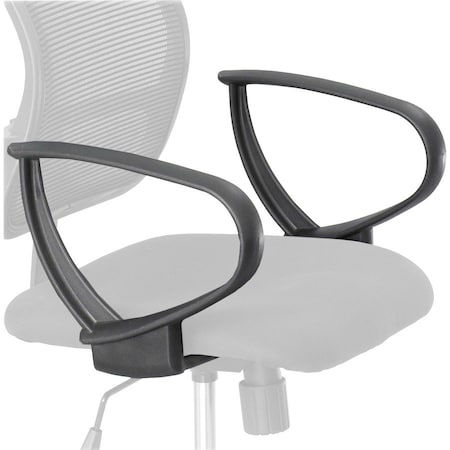 Safco Desk Chair Loop Arms, Loop Arms, Mesh, Black 3396BL