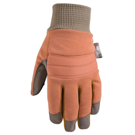 Wells Lamont Women's Outdoor Winter Gloves Gray/Orange M 1 pair 7808DM