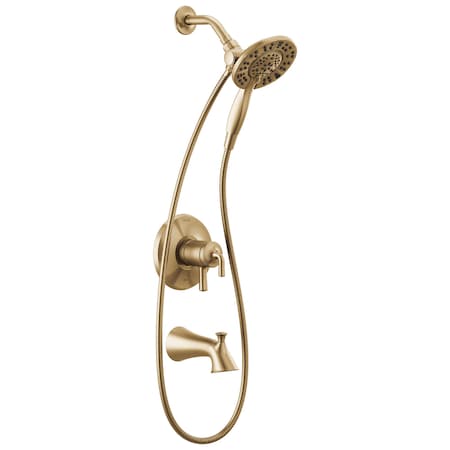 Delta Kayra Monitor 17 Series Tub & Shower Trim, 5.38 in, Champagne Bronze T17433-CZ-I