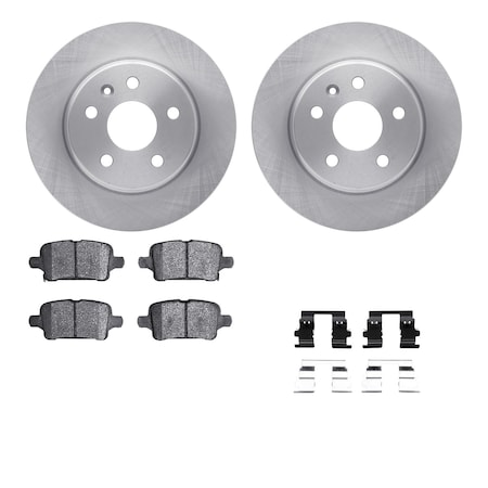 Dynamic Friction Co DFC Brake Rotor with 5000 Brake Pads and Hardware Kit 6512-47256